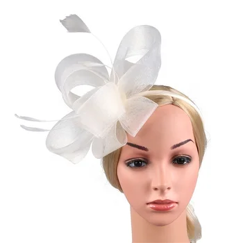 Елегантна превръзка на главата с очарователен перо в ретро стил за жени чаени партита, сватби и шапка на дерби в Кентъки