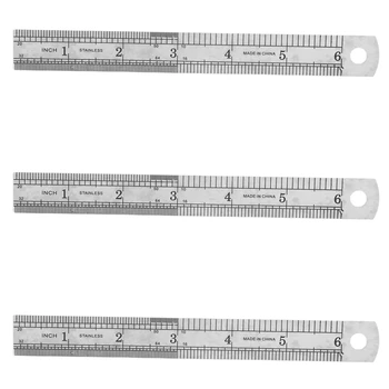 Измервателен инструмент от неръждаема метална линия с дължина 3шт 15 см 6