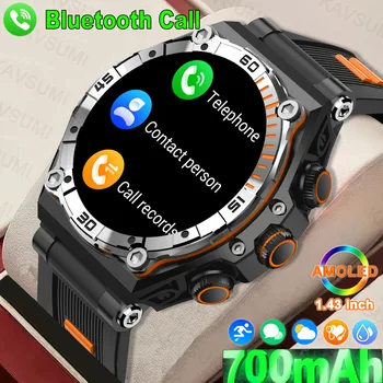 2023New 1,43-Инчов 466*466 HD AMOLED Екран, Bluetooth Предизвикателство Мъжки Смарт часовници с батерия 700 mah IP68 Водоустойчив Дамски Спортни Умен Часовник