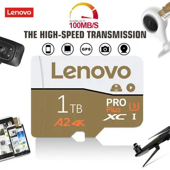 Lenovo 2 TB Micro SD TF Карта A2 U3 1 TB 512 GB 256 GB Flash-Памет SD Карта 128 GB Водоустойчив Карта Памет за Nintendo switch