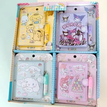 Нов Cartoony Бележник Sanrio Cinnamoroll Kuromi My Melody Coil Book Обучение На Канцеларски Материали Portable Notepad Дневник Подаръци За Деца