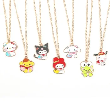 Sanrio Hello Kitty Kuromi My Melody Нов стил, верига за пуловери, Джанти от сплав, колие, Аксесоар Креативен дизайн, модата Kawai