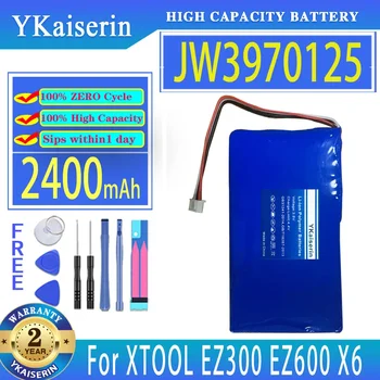 YKaiserin Батерия JW3970125 2400 ма За XTOOL EZ300 EZ600 X6 P52 PS2 PS70 Pro PS80 Кола за OBD2 Диагностика OBD 2 Bateria