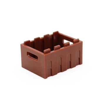 MOC Brick Parts 30150 Контейнерен кутия с Парапети Класически детайл, Съвместима с всички марки Строителни блокове, Играчки аксесоари