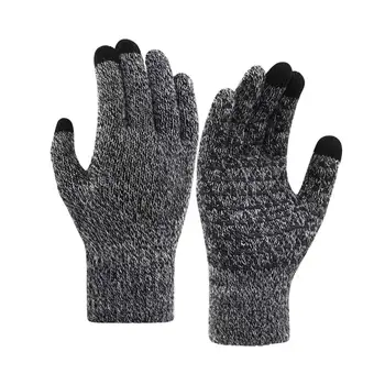 Зимни Ръкавици Дамски Ветроупорен Топли плетени калъф за Ръкавици С Докосване на Екрана Мини С нагревател За Ръце с Топъл Топлинни Ръкавици за Студено време