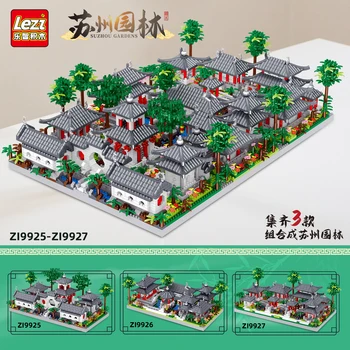 Креативна Китайската Традиционна Архитектура Градина на Су Чоу градивните елементи на MOC Диамантени Тухли Забавни Играчки, Подаръци За Деца, Момче