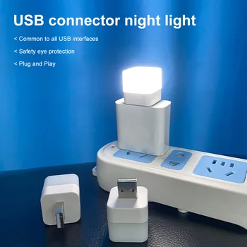 2 елемента USB штекерная лампа Мини led нощна светлина захранване за Зареждане на библиотеки светлини Малки кръгли лампи за четене за Защита на очите походный фенер