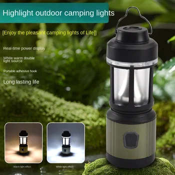Походный фенер с висока водонепроницаемостью Походный фенер USB-палатка С лампа С висока издръжливост, окачена на открито