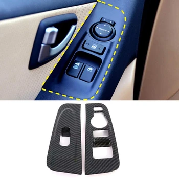 2 елемента Тампон Подлакътник от въглеродни влакна ABS за Hyundai Grand Starex H1 2019 2020 Аксесоари за интериора на колата