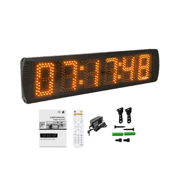 Дигитален таймер за обратно отброяване на времето за състезания по тичане, часовници за маратон, таймер за фитнес, Външни стенни часовници, 220 v, 5 инча