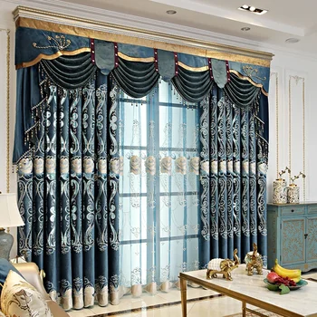 Много точни бродирани завеси за хол, спални, вили в европейски стил, високо качество на алуминиева дограма, пердета по поръчка За декорация на дома