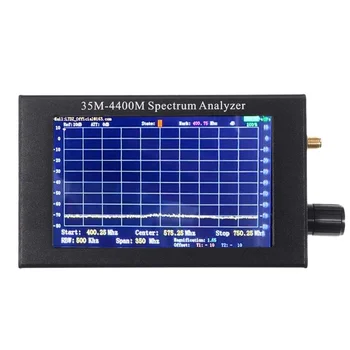 Ръчен анализатор на спектъра Генератор на сигнали от 35 М-4400 Mhz спектрален Анализатор с дисплей с диагонал 4,3 инча