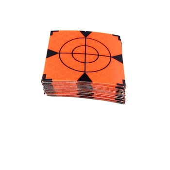 100шт Триъгълни Оранжеви Рефлектор Лист Светоотражающая лента Мишена за стрелба Тахеометра Размер 20 30 40 50 60 80 мм