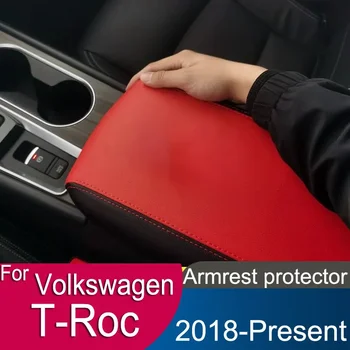 За Volkswagen VW T-Roc 2018-2023 Авто Подлакътник на Кутията на Конзолата Възглавница Поддържаща Скоростна Горния Матиран Подложка Матов Калъф Аксесоари в автомобилен стил