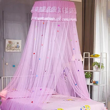 Домашен текстил Princess Dome mosquito net Окачен таван, под, душ завеса за легла, градинска шатра, декорация на детска стая с легла с балдахин