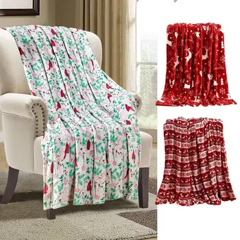 Уютна коледа одеяло, флисовое уютна коледа одеяло на Коледа, двустранно тапицирана елегантна коледна одеяло с принтом за легла и диван
