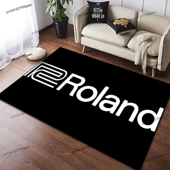 Roland нескользящие постелки за пода с творчески принтом, декоративни дръжки на тепиха, меки и модерен изтривалки за входната врата, хол, спалня, килими
