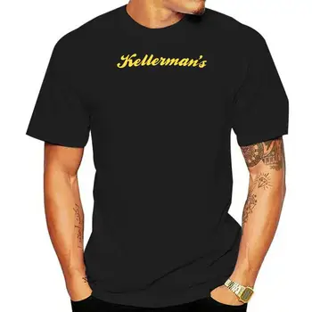 Бордовая тениска KELLERMANS Standard Fit с жълто принтом, нова, всички размери