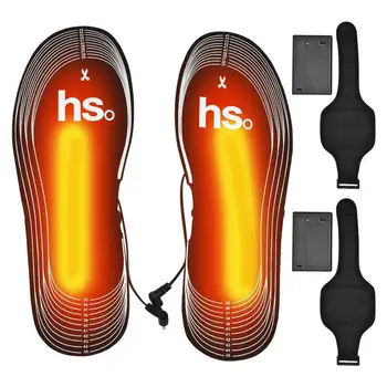 Обувные стелки с USB нагряване за краката, топло подложка за чорапи, Електрически нагревающиеся стелки, Миещи Топли термостельки за мъже и жени
