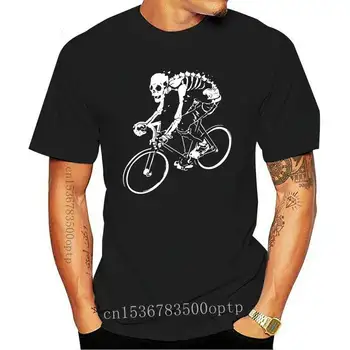 New Stay Wild Mountain Cycle Байкерские Тениски Skeleton Rider Мотоциклетът Готина Тениска За Мъже С Кръгло деколте, Евтини Потници, Тениски, Тениска за Рожден Ден