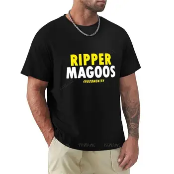 Ripper-Magoos-Боб-Menery-Тениска от Джърси, тениска оверсайз, черни тениски, потници в големи размери, тениски в тежка категория за мъже
