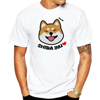 Куче Дож Shiba-Ин, домашно кученце, скъпа мъжки памучен ежедневни тениска, тениска за cosplay, мъжки ризи 100% памук