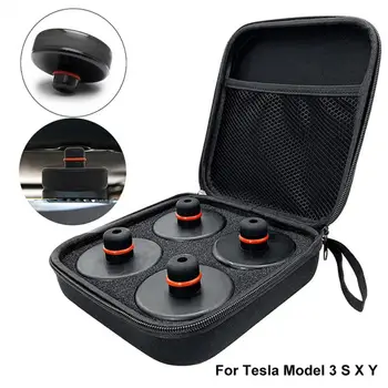 Автомобилна гума подвижен крик, адаптер, шаси за инструменти С футляром за съхранение, подходящ за автомобилни аксесоари Tesla Model 3, Model S, Model X