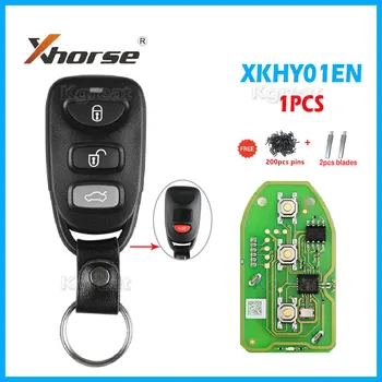 1БР Xhorse XKHY01EN Кабелна Универсално Дистанционно Ключ за Hyundai 4 Бутона Авто Дистанционно Ключ за Xhorse VVDI Key Tool Английска Версия