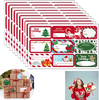 10 листа / опаковка Стикер весела Коледа, Картички за фестивала 