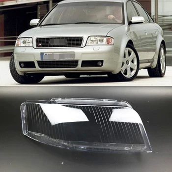 Фарове Пластмасовия капак Лампа на Капака на фаровете Стъкло корпус фарове за Audi A6 C5 2003 2004 2005 Покриване на предните фарове