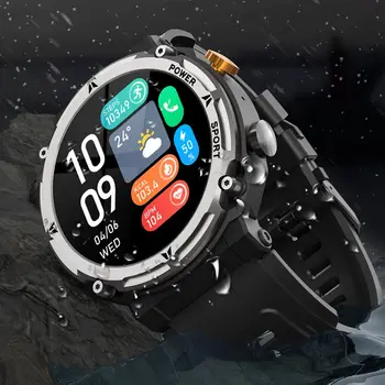 IP68 1ATM Дълбоки Водоустойчив Смарт часовници Мъжки Bluetooth Покана Мультиспортивные Режими Smartwatch 1,39 