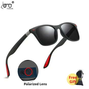 Vanlook Дамски поляризирани слънчеви очила Мъжки Кръгли слънчеви очила за нощно шофиране 100% UV400