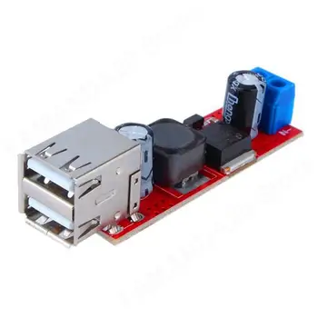 3A Двойно USB с понижаващ се захранва от 6-40, до 5 Модул, инвертор зарядно устройство за постоянен ток, регулатор на напрежение за кола LM2596 Buck М 20