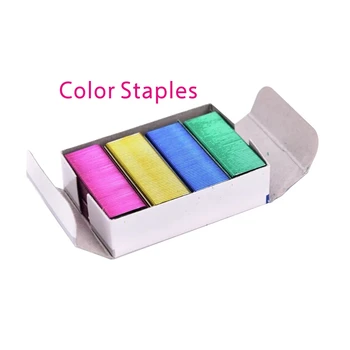 Цветни скоби универсална папка за канцеларски материали 24/6 12 # офис скоби капак от неръждаема стомана, подходящ за подвързване на малки скоби