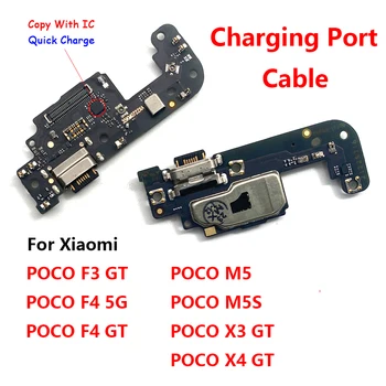 Нов Кабел за зареждане Панел Порт За Xiaomi Poco F3 F4 X3 X4 GT M5 M5S Зарядно Устройство, Порт за Докинг станция, зарядно устройство ще захранване на Такса Гъвкав Кабел С IC