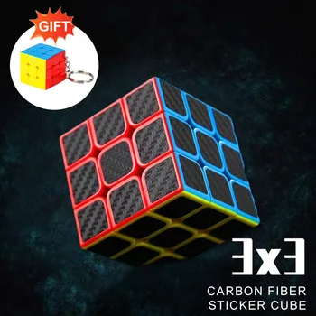 Стикер От Въглеродни Влакна 3x3x3 Magic Cube Професионална Скорост Cubo Magico Забавни Подаръци на Деца на Играчките-Пъзел С Декомпрессией Върховете на пръстите си