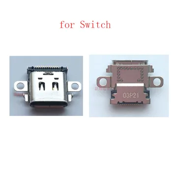 5 бр. Оригинални конектор за зарядно устройство за резервни части NS Switch конектор за зареждане порт за захранване, жак зарядно устройство TYPE-C за прекъсвач