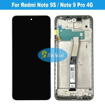За Xiaomi Redmi Note 9S M2003J6A1G LCD Сензорен дисплей и Цифров Преобразувател В събирането За Redmi Note 9 Pro Max M2003J6B1I M2003J6B2G