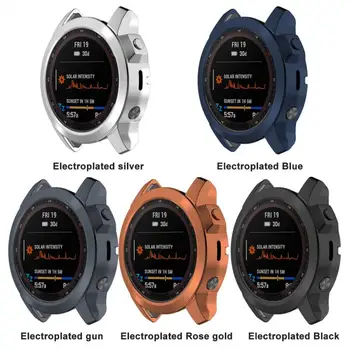 Калъф за Garmin fenix 7 7X7S/fenix7x7s Sapphire Solar Silicone Smart Watch Protector Край на Корпуса Защитен Ръкав От TPU с TPU Покритие