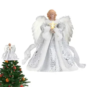 Коледен ангел на коледната елха, Коледно дърво, висулка във формата на Ангел, Селски Плосък висулка във формата на ангел, Украса на коледната елха