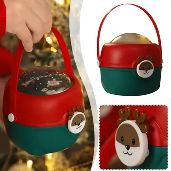 Коледна кутия Kawaii Christmas Eve с анимационни лосем Подаръчни кутии за съхранение на Мини-плодове и бисквити, за да проверите за деца Gi C7w1