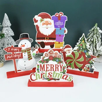 Коледни Дървени орнаменти Сладък Дядо Коледа, Снежен човек, Дърво, Дървени Орнаменти 2023, нова година Коледна Начало Декор, Навидад, Детски Подаръци, Играчки
