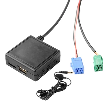 Авто модул Bluetooth 6-пинов адаптер AUX TF USB Безжичен радиоплеер Стерео аудио модул за Renault 2005-2011