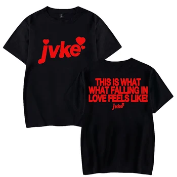 JVKE Falling in Love Тениска Модна Тениска с кръгло деколте И къс ръкав Дамски Мъжки t-shirt 2023 Облекло в стил Хип-хоп