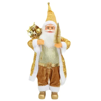 Златни Бижута за кукли на Дядо Коледа Декорации за Старец, Коледа 2024, честита Нова Година, Коледни Украси, подаръци за дома партита